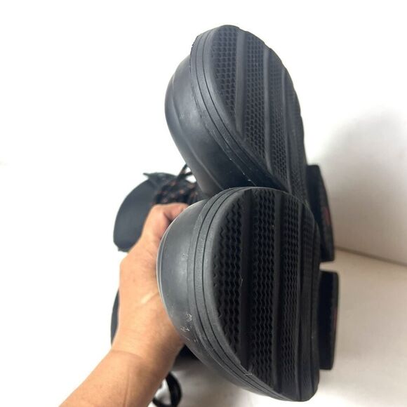 Hunter Boots Black Combat Military Lace Up Boot 6.5" Mens Sz 11 Synthetic/Rubber - Picture 6 of 12